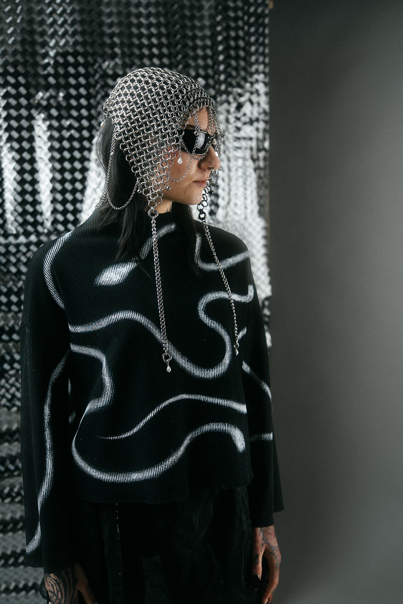 Snake Hand-Painted Sweatshirt