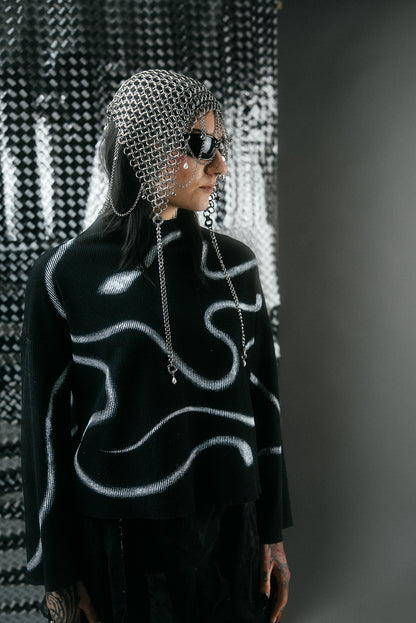 Snake Hand-Painted Sweatshirt