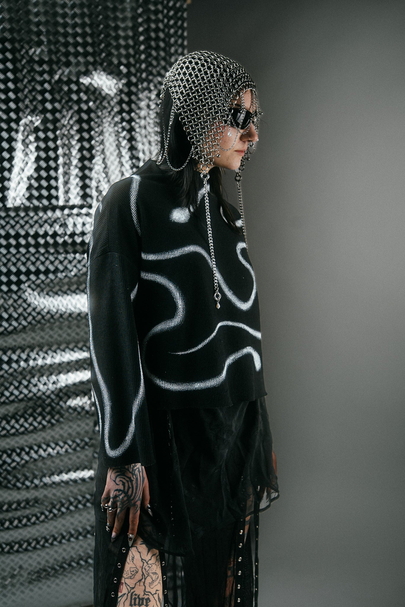 Snake Hand-Painted Sweatshirt