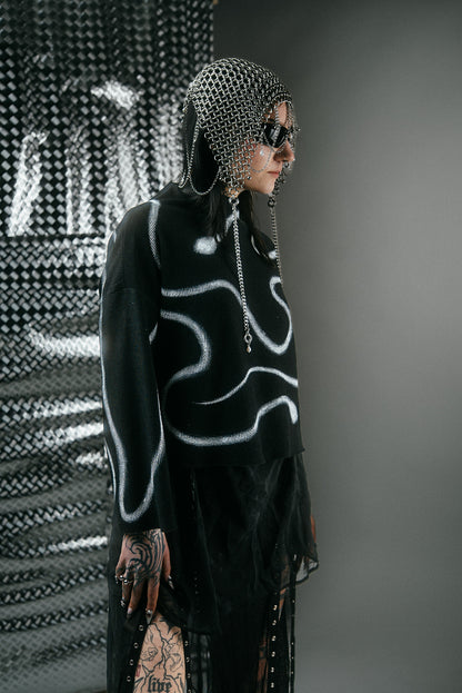 Snake Hand-Painted Sweatshirt