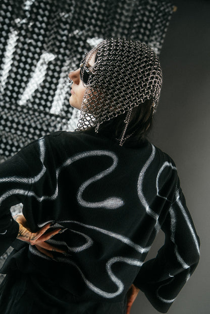 Snake Hand-Painted Sweatshirt