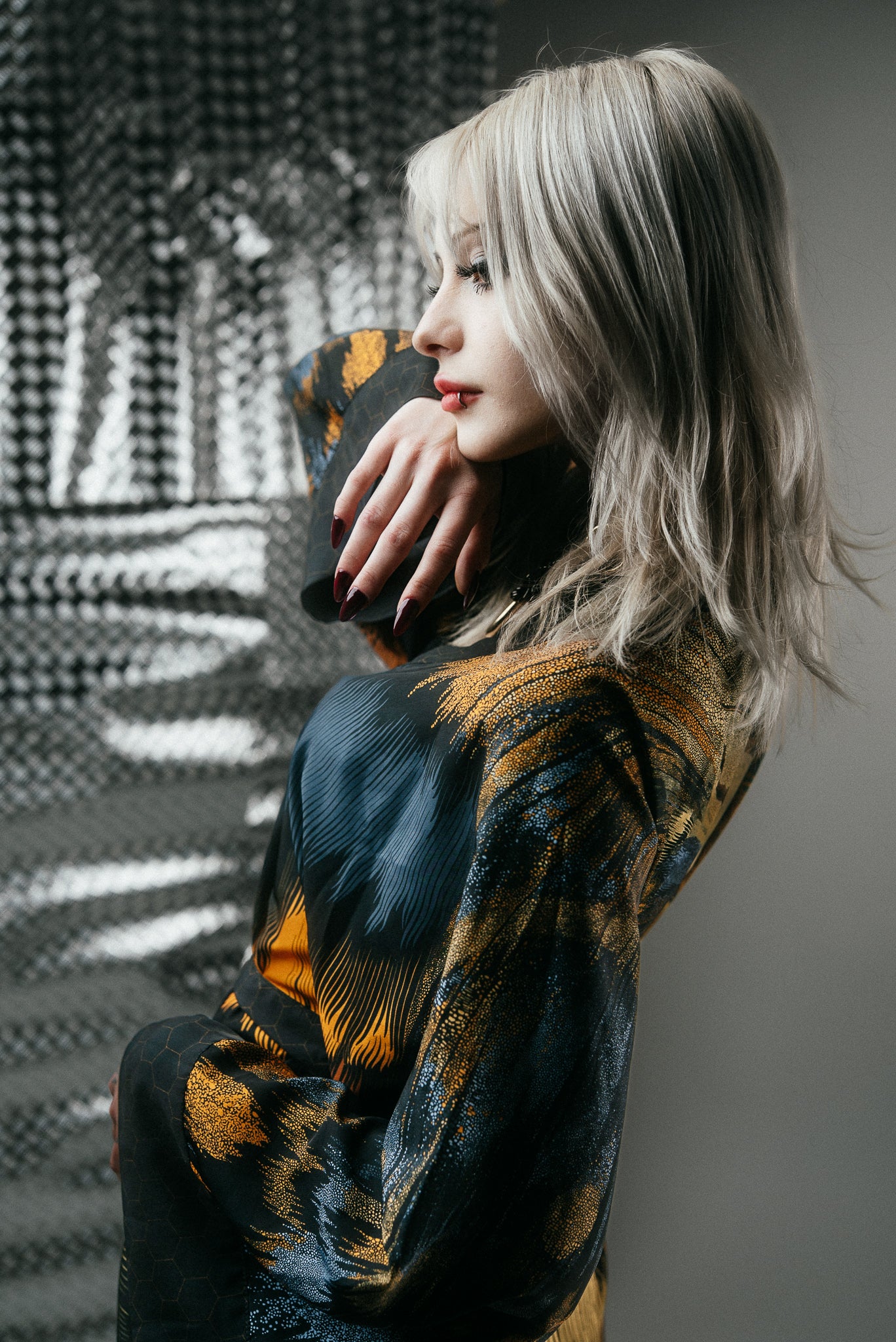 SHINOGA DARK EXTRA LONG KIMONO