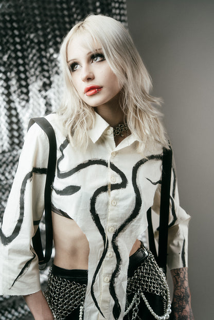 Snake Hand-Painted Shirt