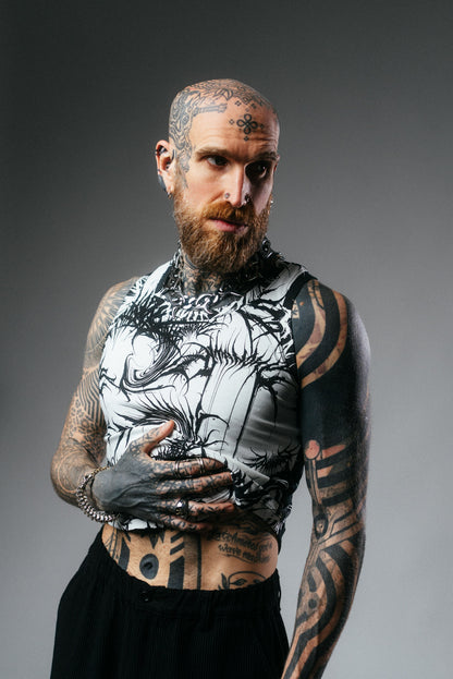 Monochrome Flow – Racer Back Tank