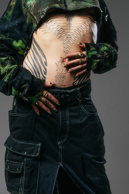 SWAMP CORE CROPPED HOODIE