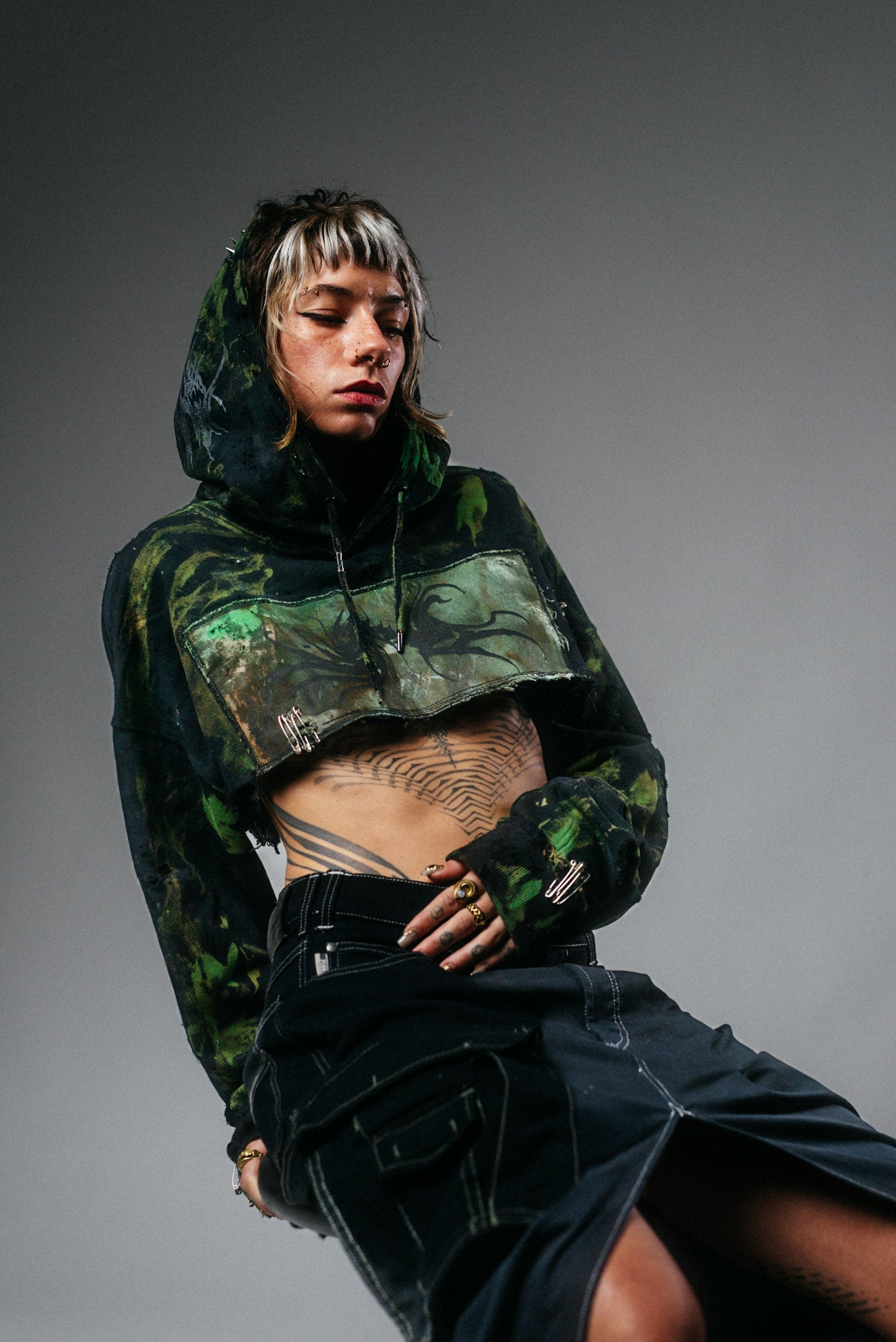 SWAMP CORE CROPPED HOODIE