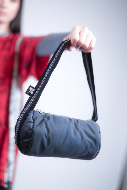 Mini Barrel Bag Zip-Handle grey