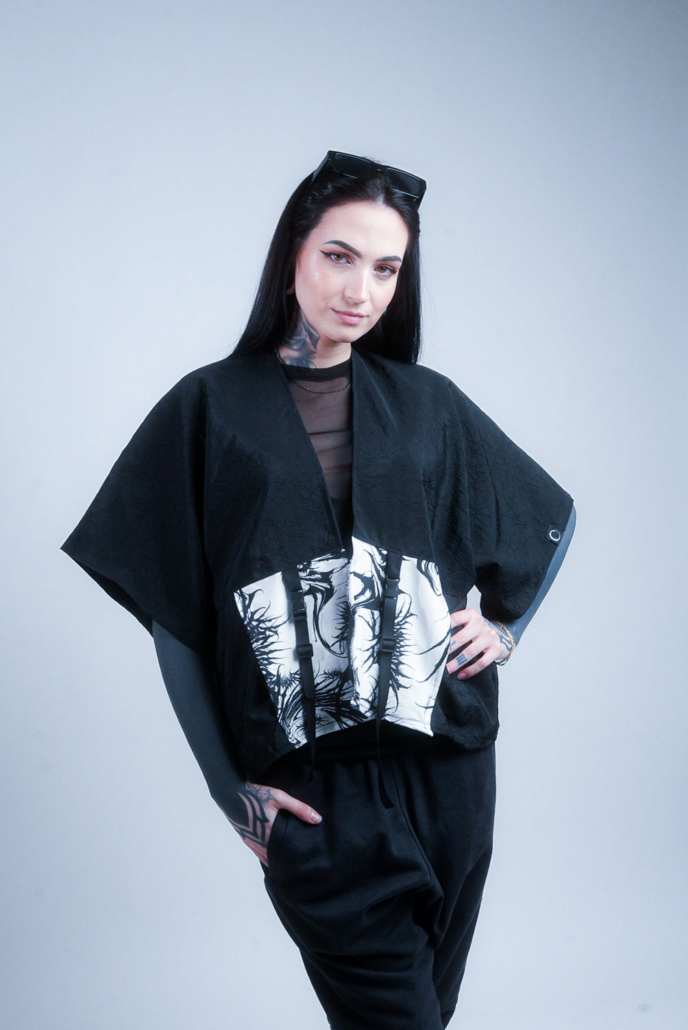 Liquid death shadow kimono