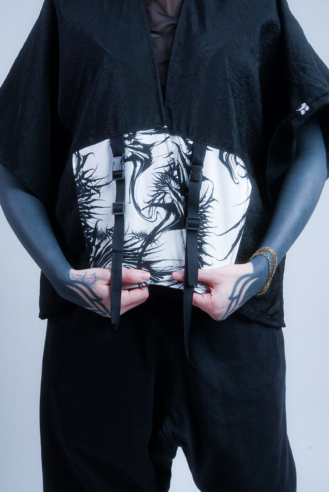 Liquid death shadow kimono