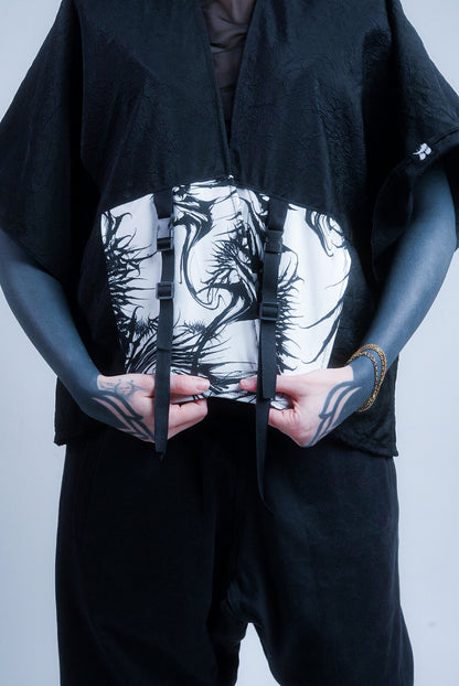 Liquid death shadow kimono