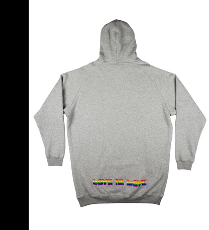 LOVE IS LOVE Hoodie Grey